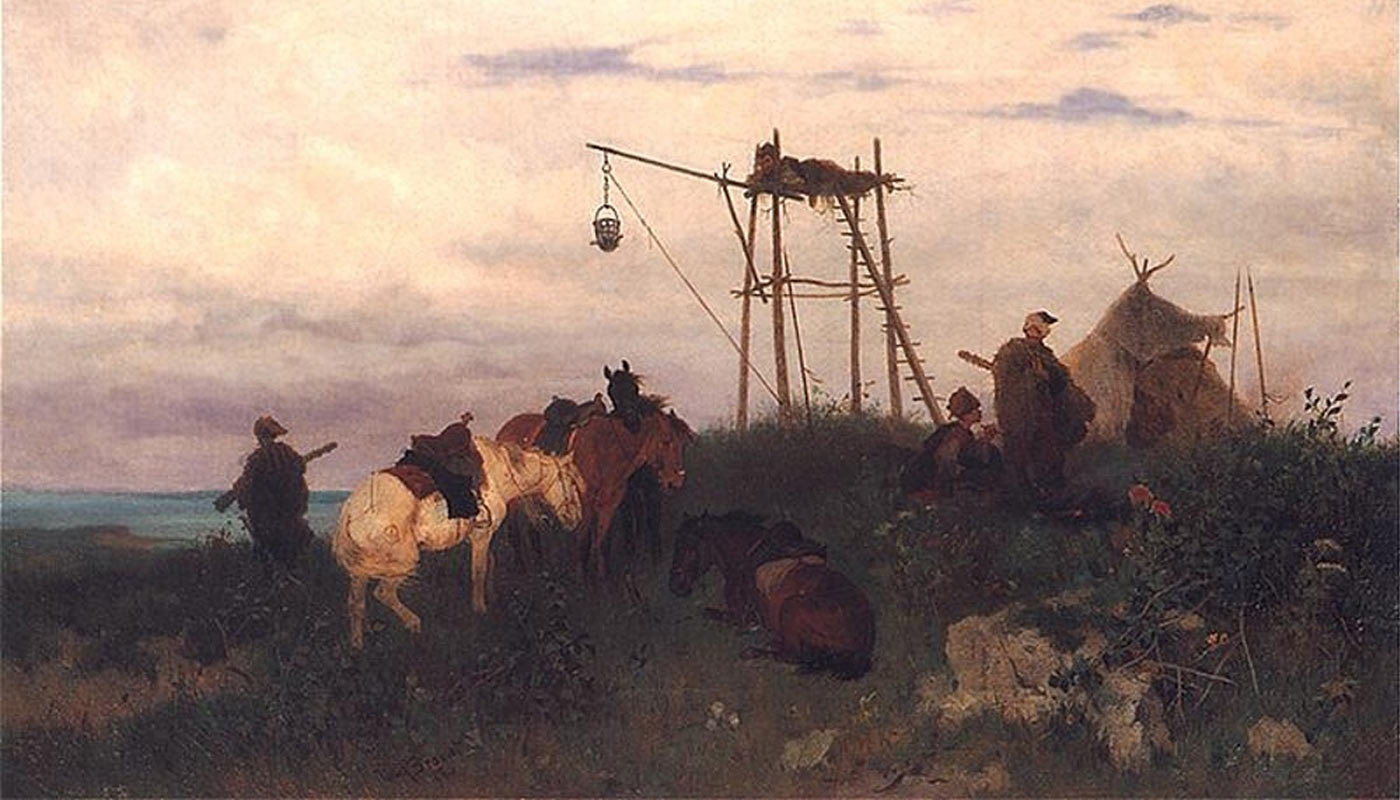 Юзеф Брандт картины казаки в диком поле
