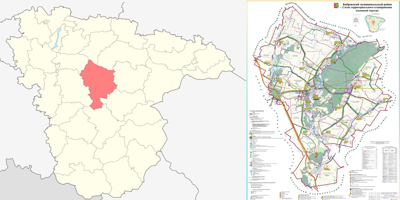 Бобровский район карта