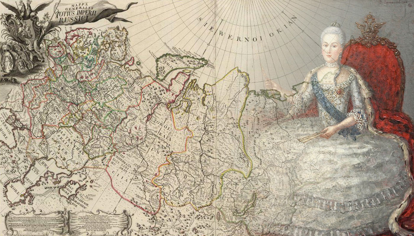 Карта Российской империи 1725