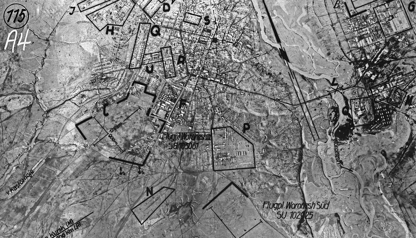 Аэрофотосъемки Люфтваффе Воронеж 1942