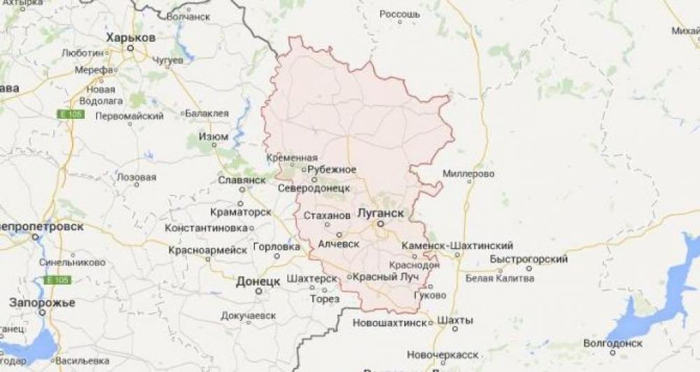 Карта луганской области с границей россии