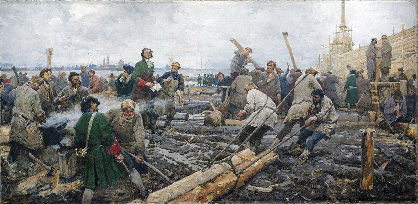 Петр i на строительстве Санкт-Петербурга