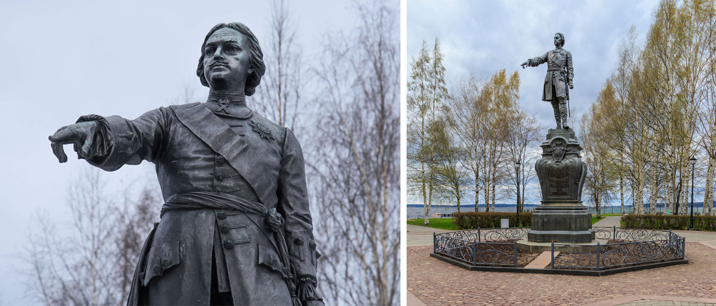 Первом указанном. Петр 1 Петрозаводск. Памятник Петру i (Петрозаводск). Памятник Петру первому в Петрозаводске. Памятник императору Петру великому основателю Петрозаводска.